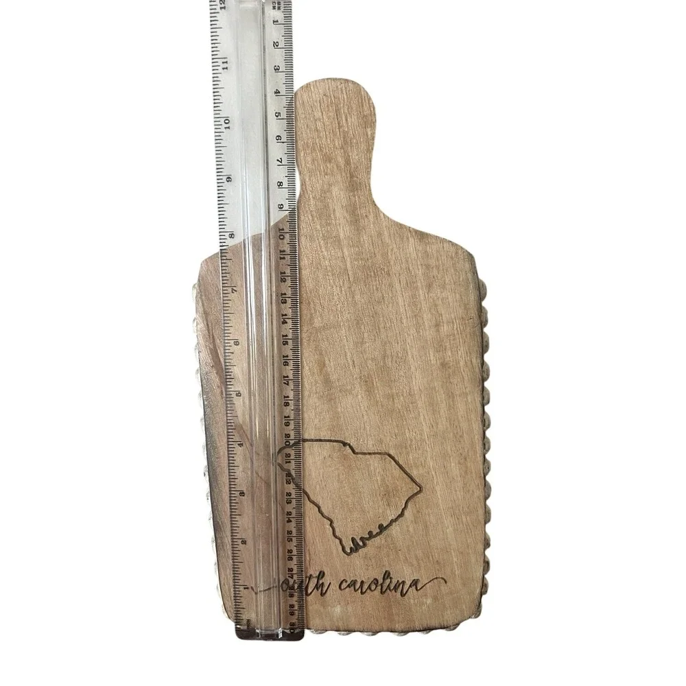South Carolina State Wood‎ Cutting Board Beaded Edge Serving Tray Rustic 11.5